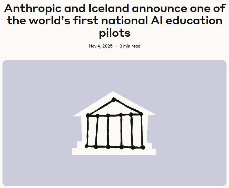Iceland and Anthropic Launch One of the World’s First National AI Education Pilots
